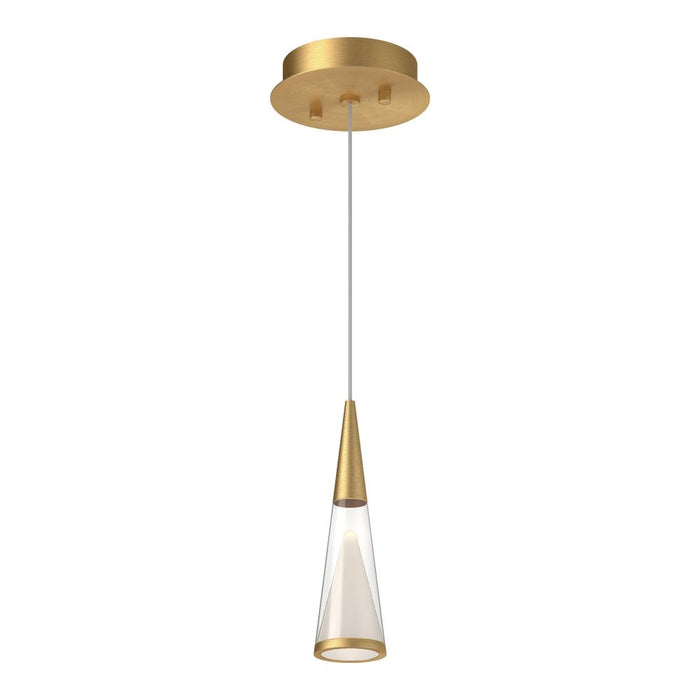 Malabar 3-in Brushed Gold Led Pendant | 402401BG-LED