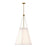 Manila 22-in Aged Gold/white Linen 3 Lights Pendant | PD545622AGWL