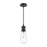 Marcel 4-in Clear Bubble Glass/textured Black 1 Light Exterior Pendant | EP464001BKCB