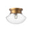 Marcel 11-in Aged Gold 1 Light Flush Mount | FM464012AG