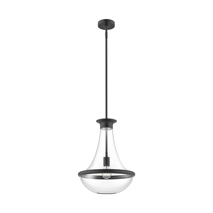 Alora Marcel 10-in Matte Black 1 Light Pendant