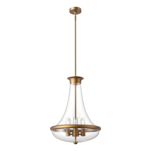 Marcel 18-in Aged Gold 4 Lights Pendant | PD464018AG