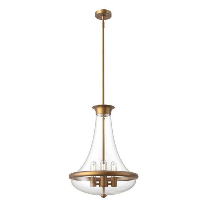 Marcel 18-in Aged Gold 4 Lights Pendant | PD464018AG