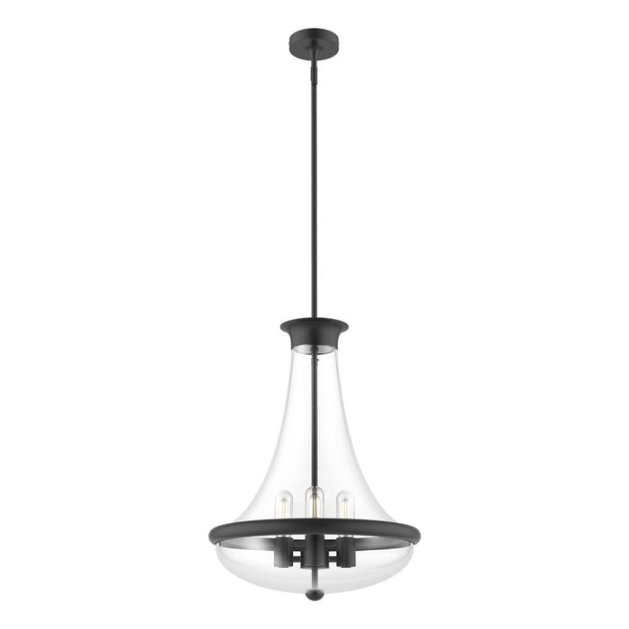 Marcel 18-in Matte Black 4 Lights Pendant | PD464018MB