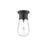 Marcel 5-in Matte Black 1 Light Semi Flush Mount | SF464001MB