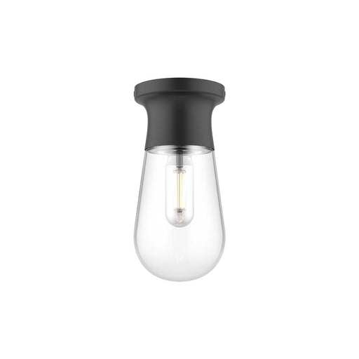 Marcel 5-in Matte Black 1 Light Semi Flush Mount | SF464001MB