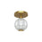 Alora Marni 5-in Natural Brass LED Flush Mount