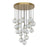 Alora Marni 18 Head Natural Brass LED Multi Pendant