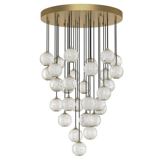 Marni 30 Head Natural Brass Led Multi Pendant | MP321230NB