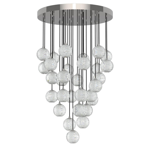 Marni 30 Head Polished Nickel Led Multi Pendant | MP321230PN