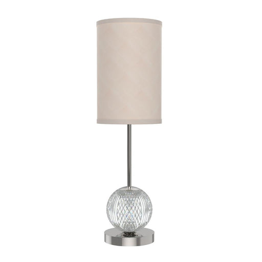 Alora Marni 21-in Polished Nickel/White Linen LED Table Lamp
