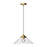 Alora Mauer 15-in Brushed Gold/Clear Glass 1 Light Pendant