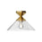 Alora Mauer 12-in Brushed Gold/Clear Glass 1 Light Semi Flush Mount