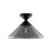 Mauer 12-in Matte Black/smoked 1 Light Semi Flush Mount | SF521012MBSM
