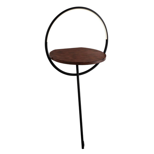 Maya 18-in Black/walnut Led Floor Lamp | FL83818-BK/WT