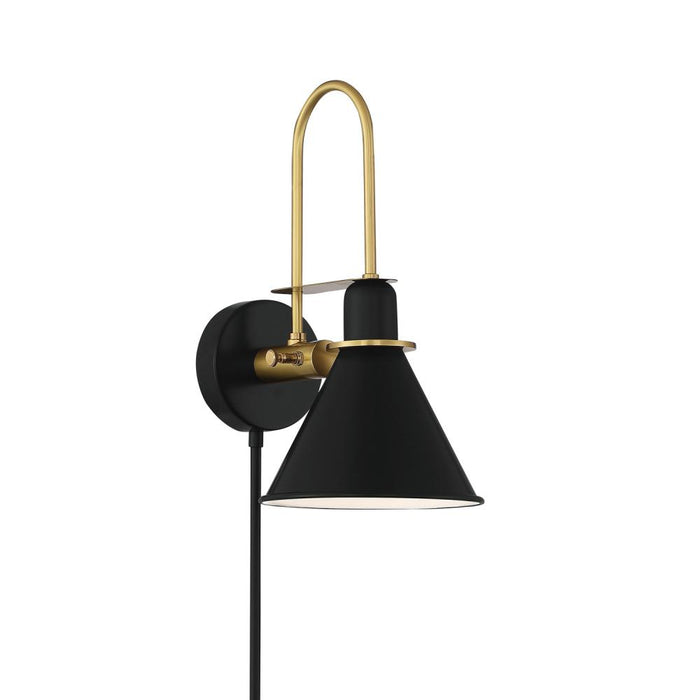 Crystorama Medford 1 Light Matte Black Sconce