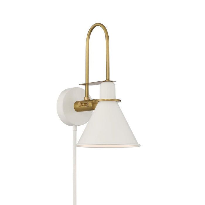 Crystorama Medford 1 Light White Task Sconce