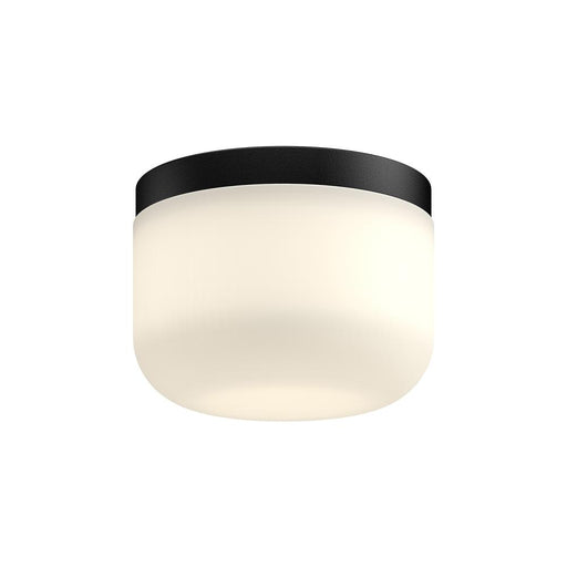 Kuzco Lighting Inc Mel 5-in Black/Opal Glass LED Flush Mount