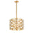 Crystorama Meridian 5 Light Antique Gold Mini Chandelier