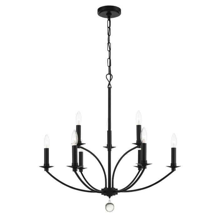 Crystorama Mila 9 Light Black Chandelier