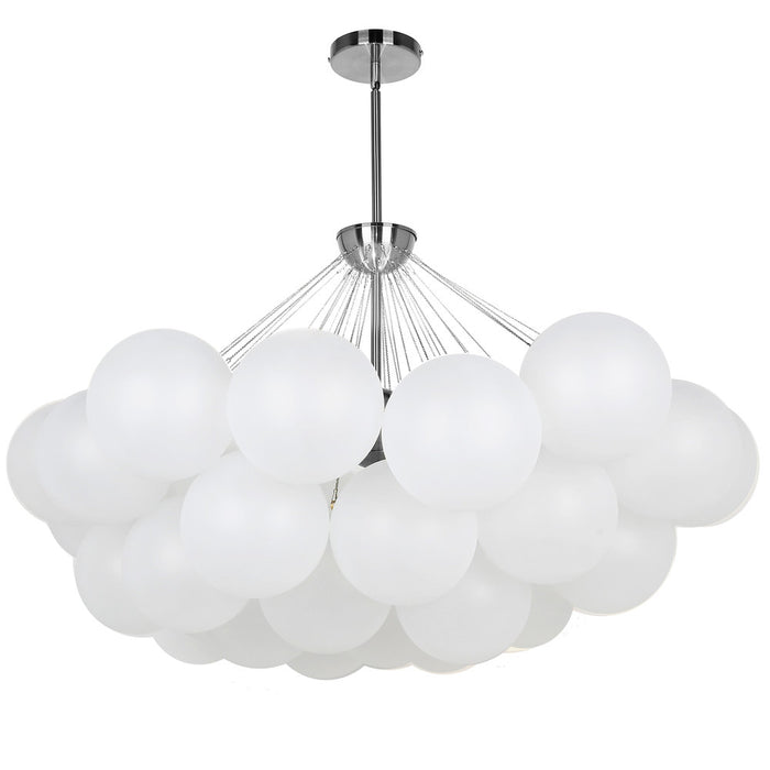  8 Light  Chandelier, Pc W/ Fr Glass | MLS-358C-PC-FR