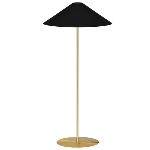 Dainolite 1 Light Tapered Floor Lamp w/ JTone BK-GLD Shade