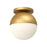 Monae 10-in Brushed Gold/opal Glass 1 Light Flush Mount | FM58310-BG/OP