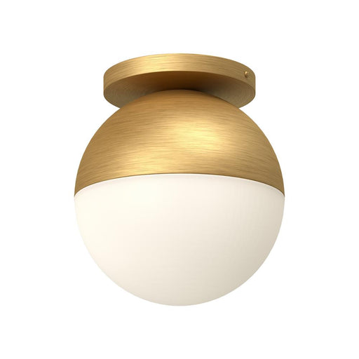 Monae 10-in Brushed Gold/opal Glass 1 Light Flush Mount | FM58310-BG/OP