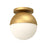Kuzco Lighting Inc Monae 10-in Brushed Gold/Opal Glass 1 Light Flush Mount