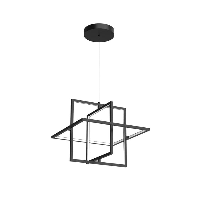 Mondrian 20-in Black Led Pendant | PD16320-BK-UNV