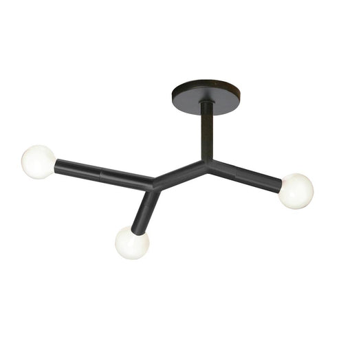  3 Light  Incandescent Semi Flush, Mb | MOR-213SF-MB