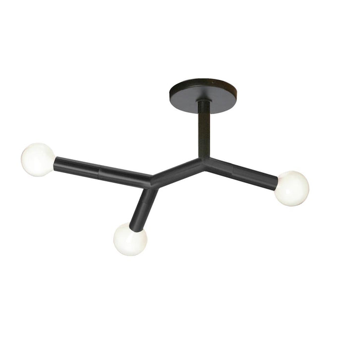 3 Light Incandescent Semi Flush, Mb | MOR-213SF-MB