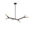 6 Light Horizontal Pendant In Matte Black And Aged Brass | MOR-396HP-MB-AGB