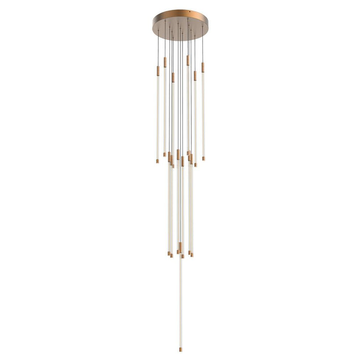 Motif 27-in Brushed Gold Led Multi Pendant | MP75127-BG