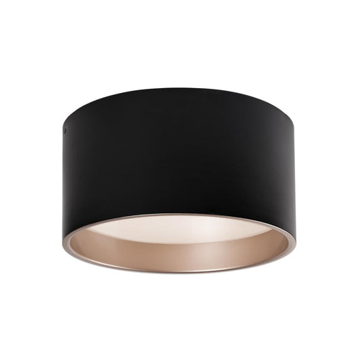Mousinni 14-in Black Led Flush Mount | FM11414-BK-5CCT