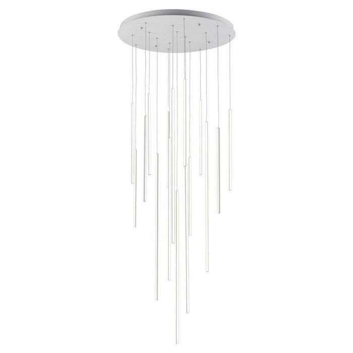 Chute 16 Head White Led Multi Pendant | MP14932-WH-UNV-010
