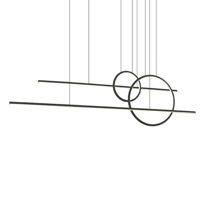 Chute Calypso 56-in Black Led Multi Pendant | MP14956-BK-UNV-010