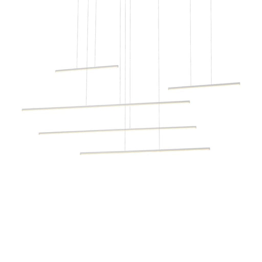 Chute Motion 60-in White Led Multi Pendant | MP14960-WH-UNV-010