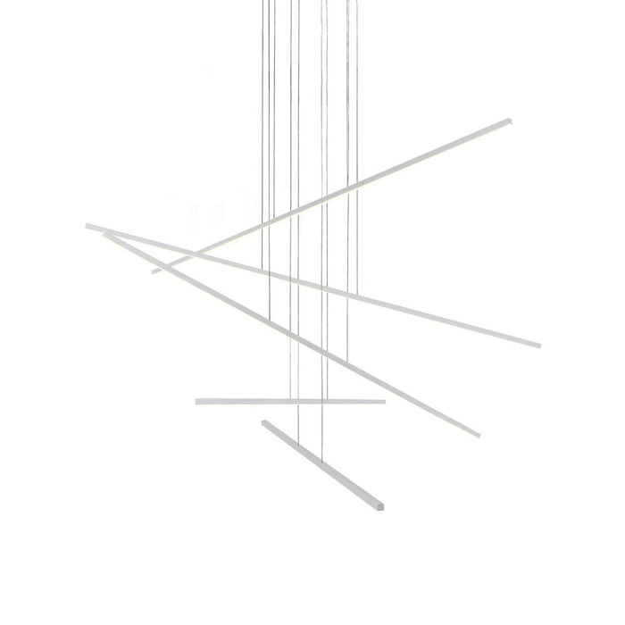 Vega Minor 5 Head Brushed Nickel Led Multi Pendant | MP18205-BN-UNV-010