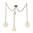 Cherise 3-light Brushed Gold/glossy Ribbed Opal Glass Socket Multi Pendant | MP579707BGGR