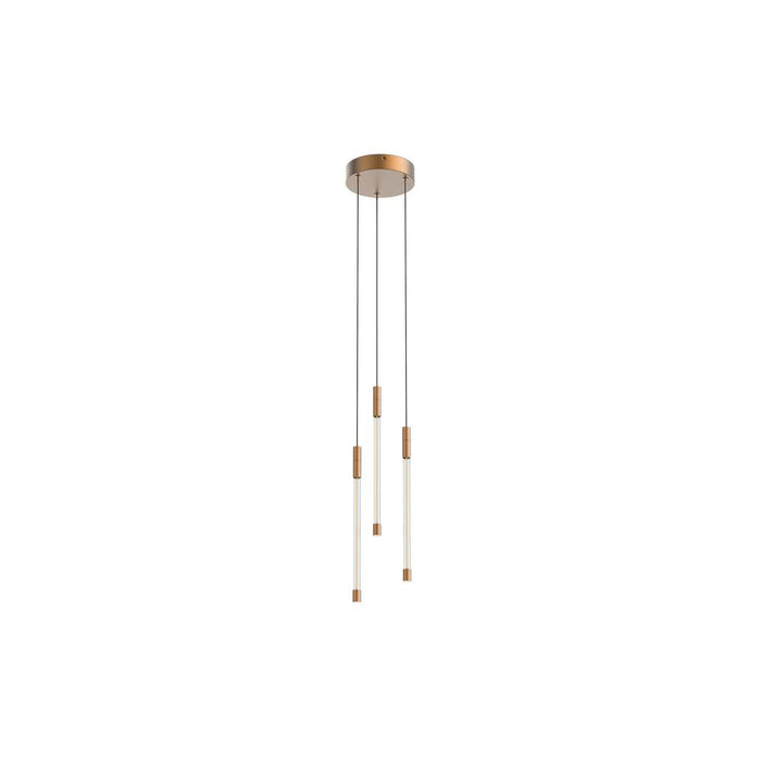 Motif 13-in Brushed Gold Led Multi Pendant | MP75213-BG-UNV