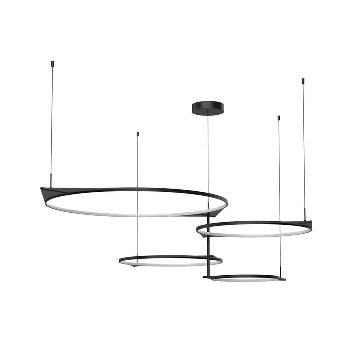 Serif 36-in Black Led Multi Pendant | MP84483-BK-UNV-010