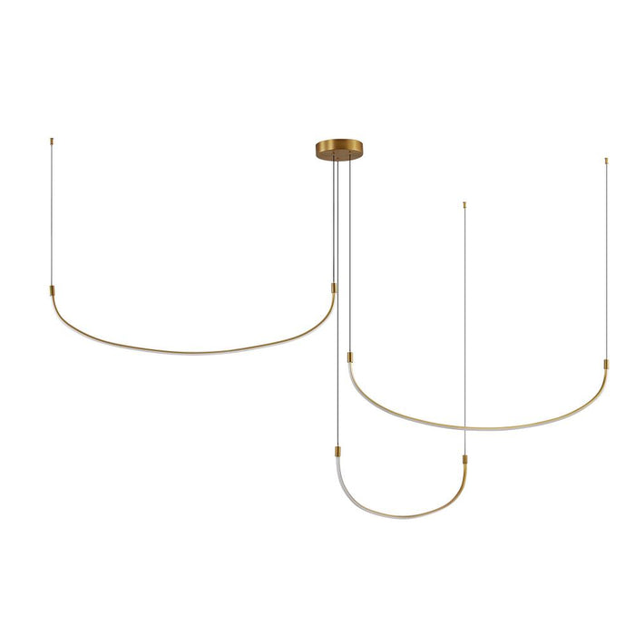 Talis 70-in Brushed Gold Led Multi Pendant | MP89370-BG-UNV