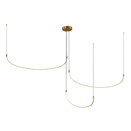 Talis 90-in Brushed Gold Led Multi Pendant | MP89390-BG-UNV