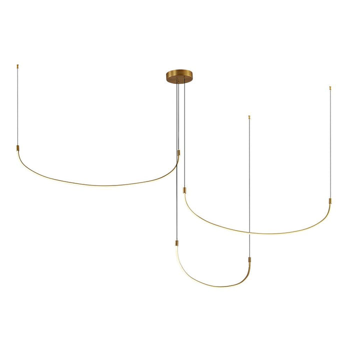 Talis 90-in Brushed Gold Led Multi Pendant | MP89390-BG-UNV