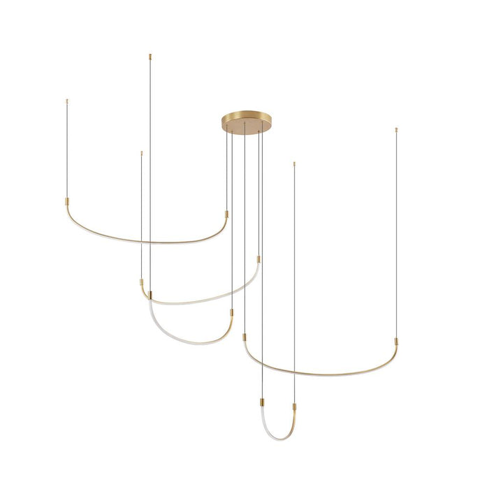 Talis 70-in Brushed Gold Led Multi Pendant | MP89570-BG-UNV