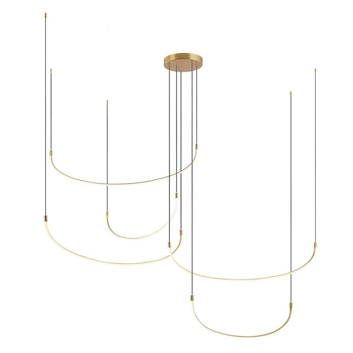 Talis 90-in Brushed Gold Led Multi Pendant | MP89590-BG-UNV