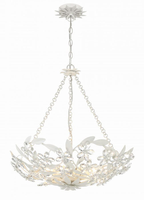 Crystorama Marselle 6 Light Matte White Chandelier