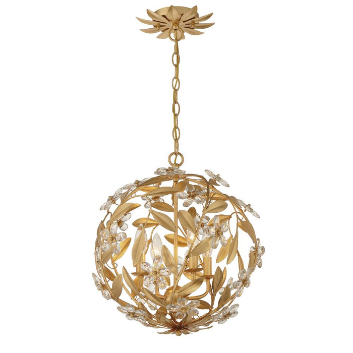 Marselle 4 Light Antique Gold Mini Pendant | MSL-314-GA