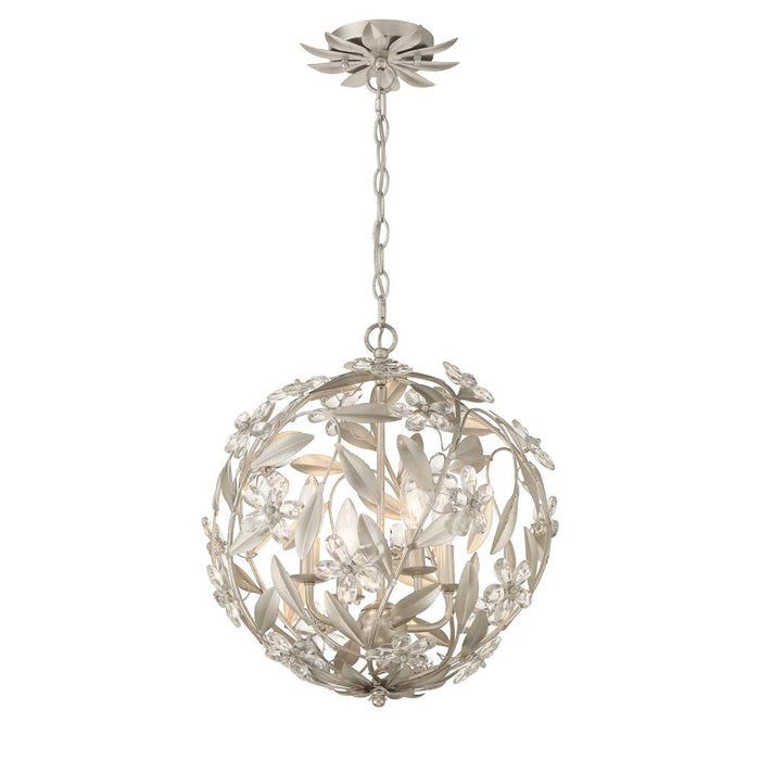 Marselle 4 Light Antique Silver Mini Pendant | MSL-314-SA